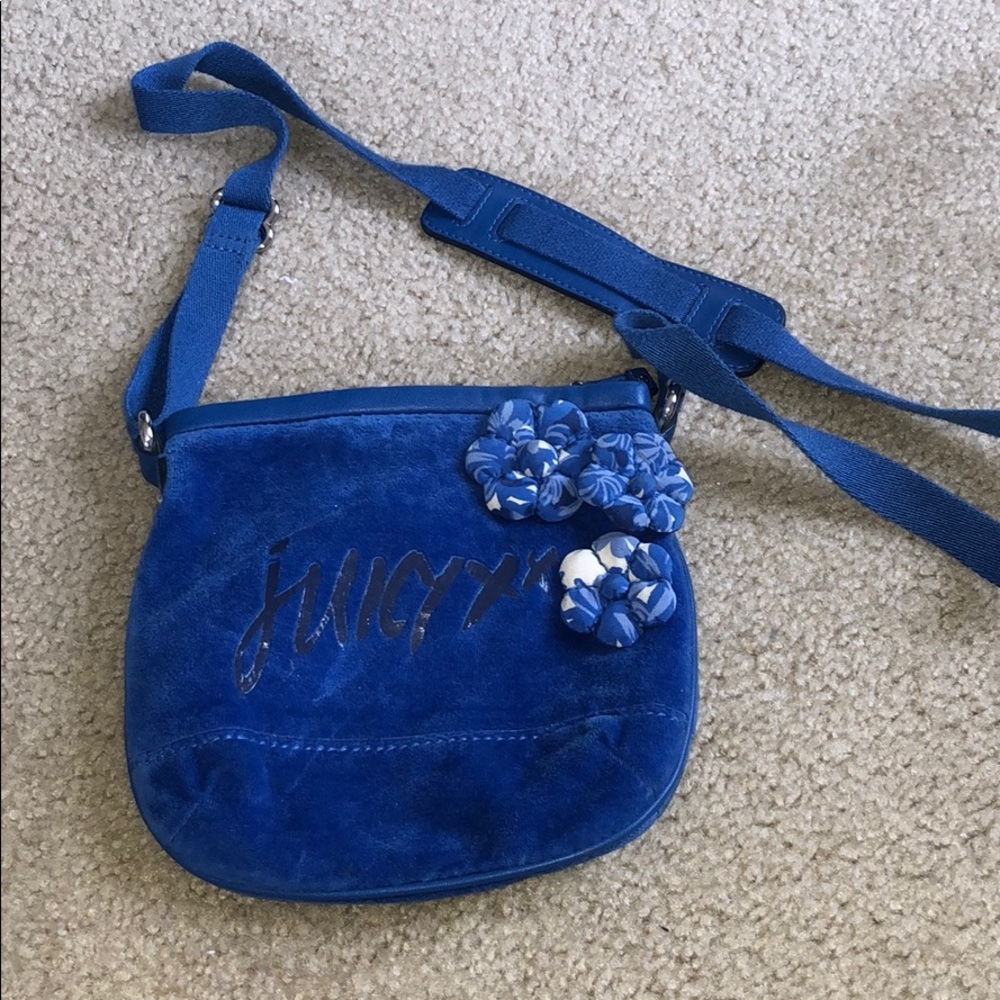 Juicy Couture Girl’s Blue Crossbody Bag w/ Flowers